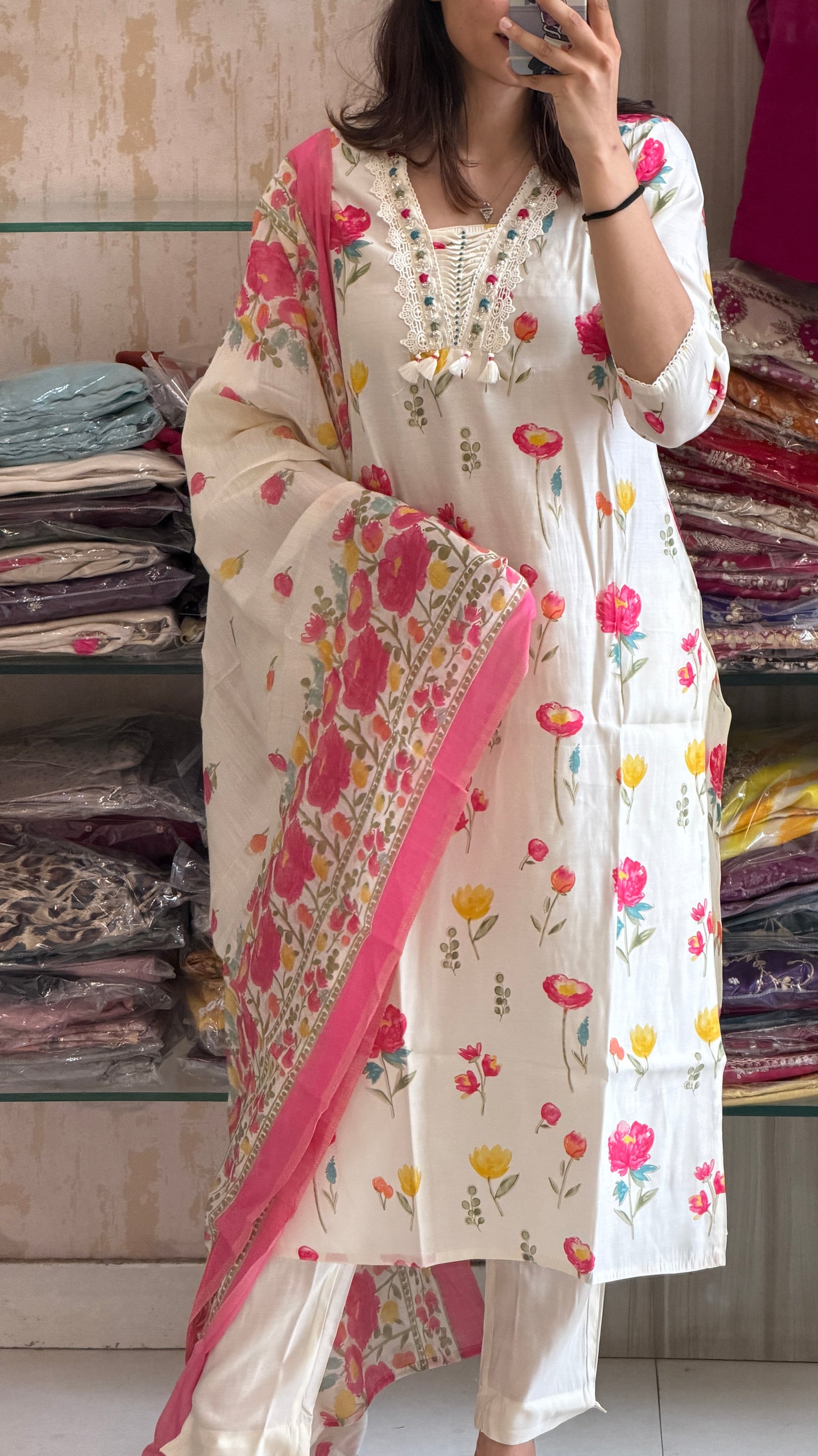 A floral suit set that brings freshness, elegance, and effortless charm to your wardrobe.