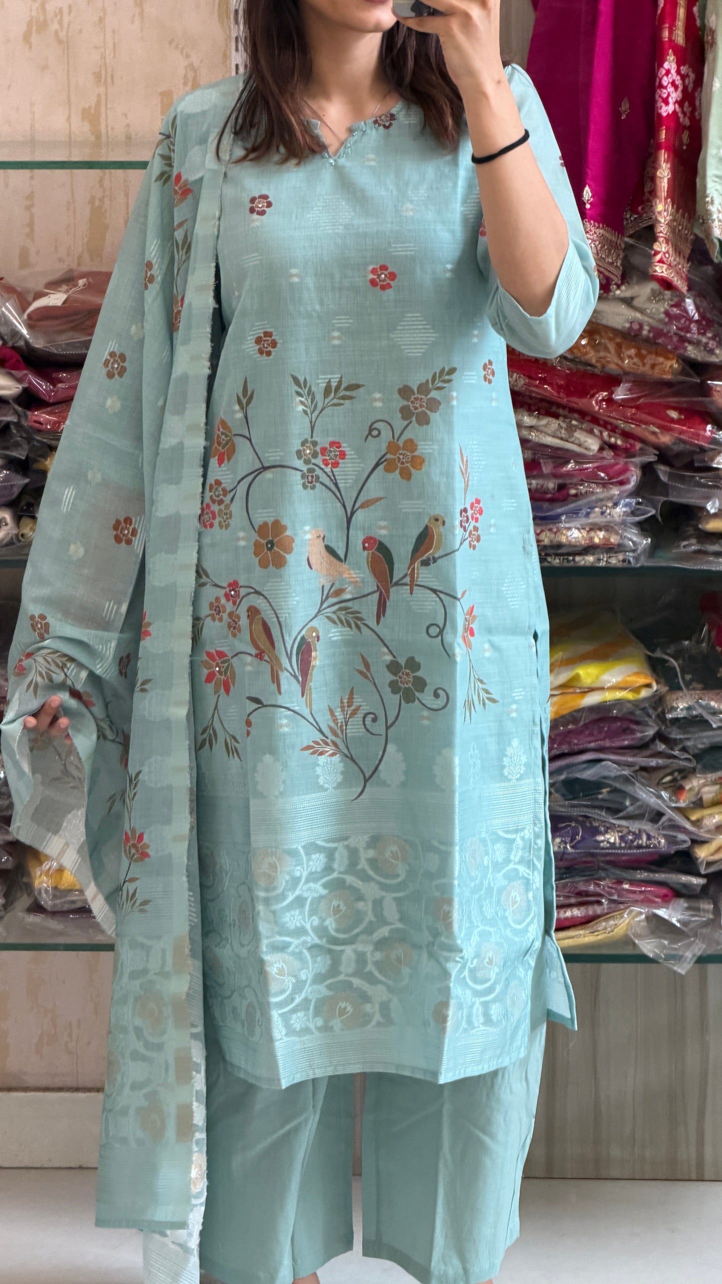 A beautifully printed cotton suit set designed for effortless elegance and everyday comfort.