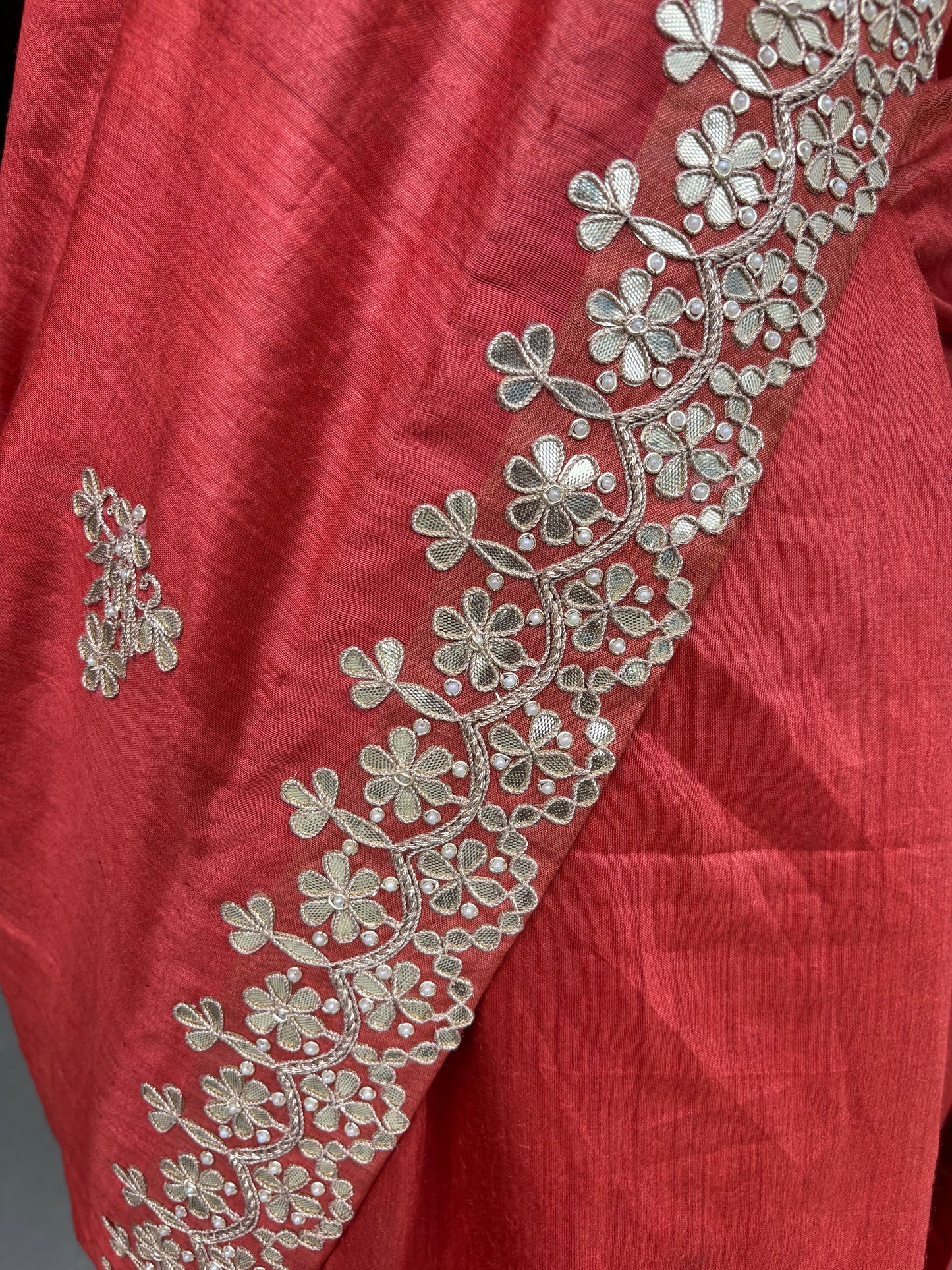 Rust elegance , Draped in Tradition