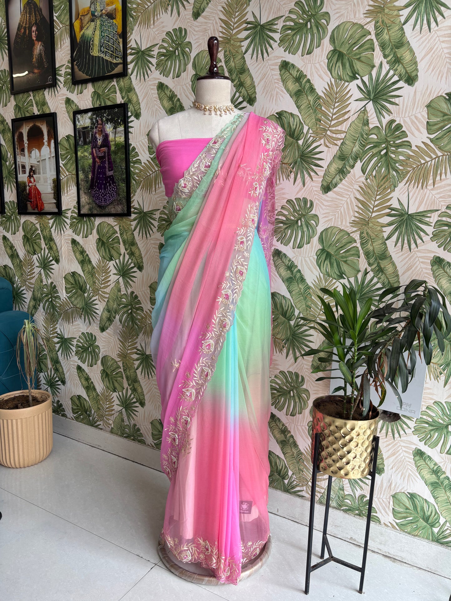 Soft shades, timeless grace — a Shaded Chiffon Saree made to leave a lasting impression.