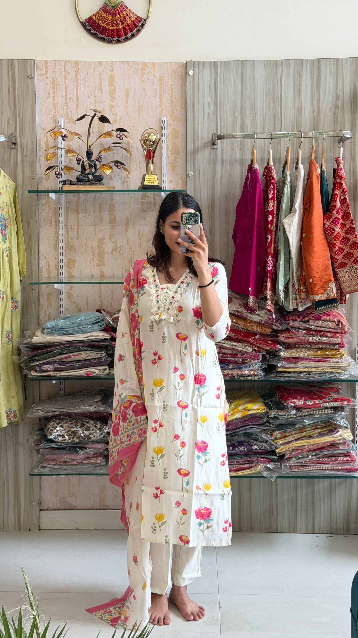 A floral suit set that brings freshness, elegance, and effortless charm to your wardrobe.
