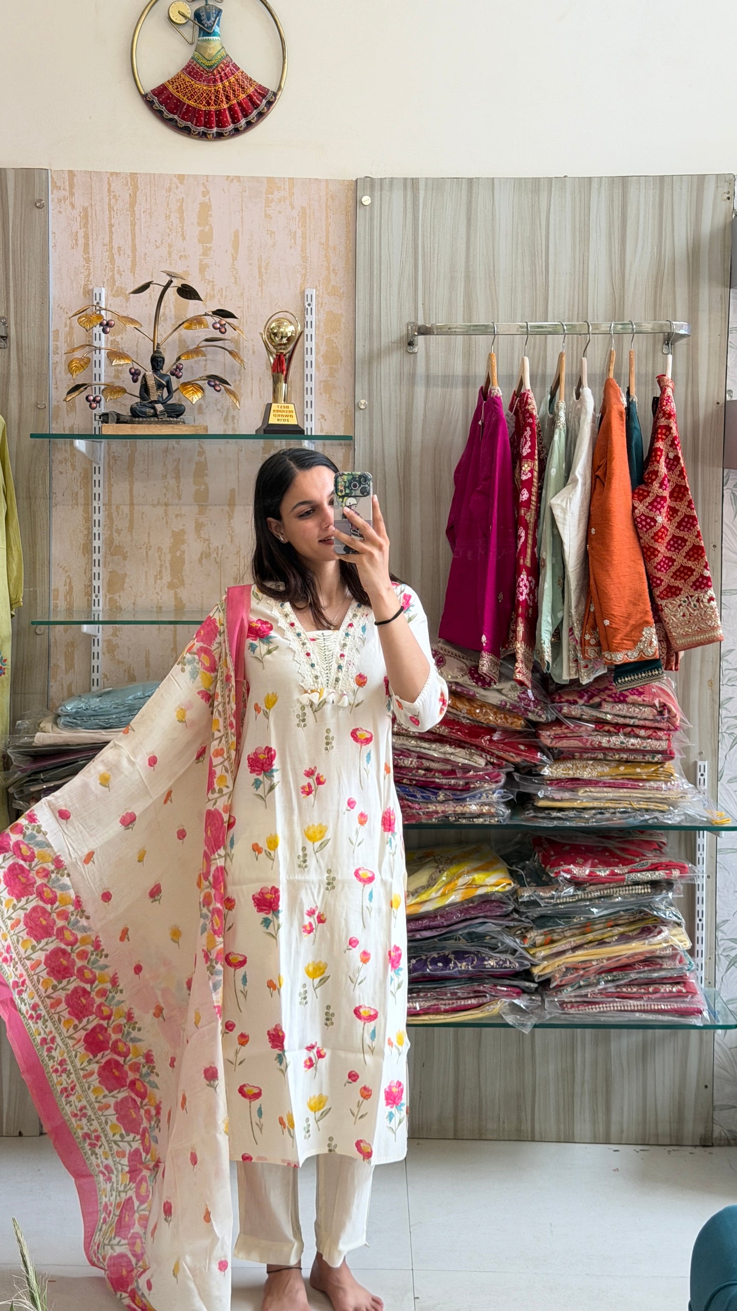 A floral suit set that brings freshness, elegance, and effortless charm to your wardrobe.